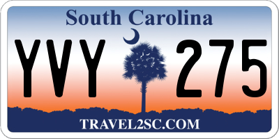 SC license plate YVY275