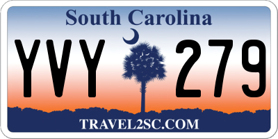 SC license plate YVY279