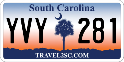 SC license plate YVY281