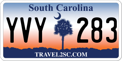 SC license plate YVY283