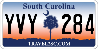 SC license plate YVY284