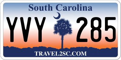 SC license plate YVY285