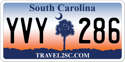 SC license plate YVY286