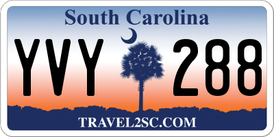 SC license plate YVY288