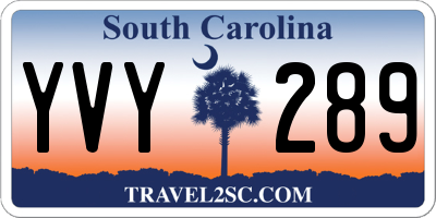 SC license plate YVY289