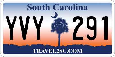 SC license plate YVY291