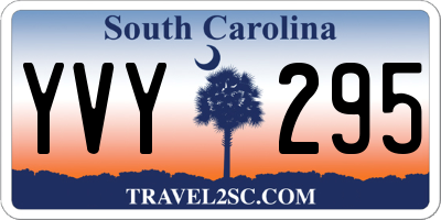 SC license plate YVY295
