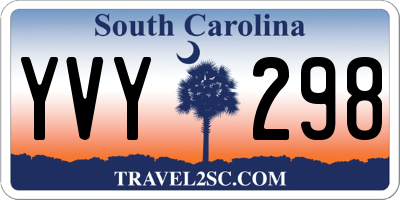 SC license plate YVY298