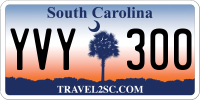 SC license plate YVY300