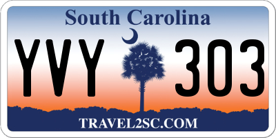 SC license plate YVY303