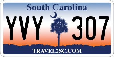 SC license plate YVY307