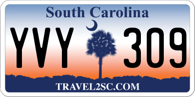 SC license plate YVY309