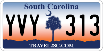 SC license plate YVY313