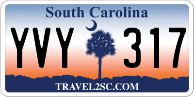 SC license plate YVY317