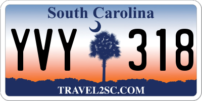 SC license plate YVY318
