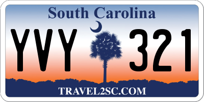 SC license plate YVY321