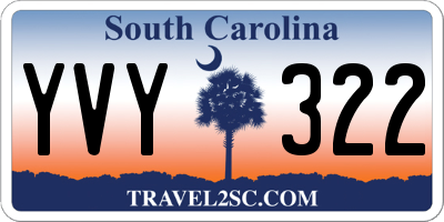 SC license plate YVY322