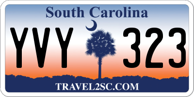 SC license plate YVY323