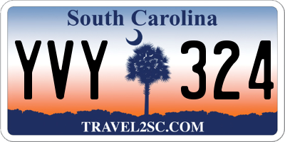 SC license plate YVY324