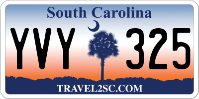 SC license plate YVY325