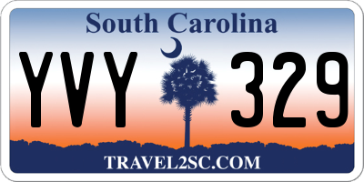 SC license plate YVY329