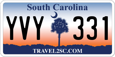 SC license plate YVY331