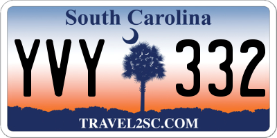 SC license plate YVY332