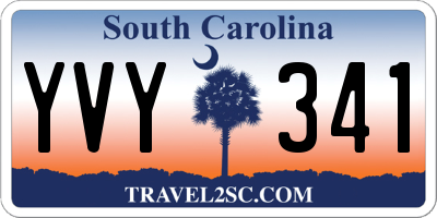 SC license plate YVY341