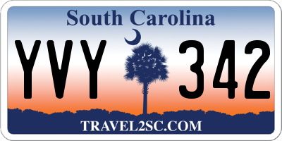 SC license plate YVY342