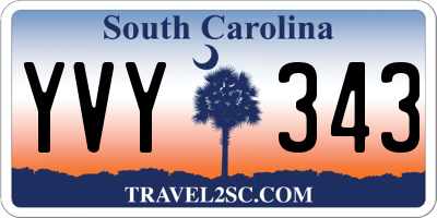 SC license plate YVY343