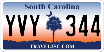 SC license plate YVY344