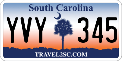 SC license plate YVY345