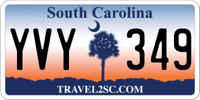 SC license plate YVY349