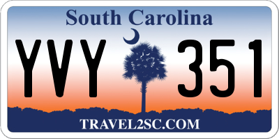 SC license plate YVY351