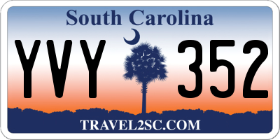 SC license plate YVY352