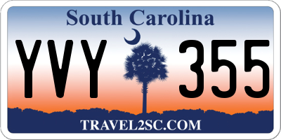SC license plate YVY355