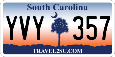 SC license plate YVY357