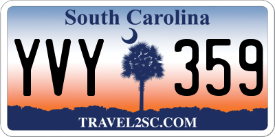 SC license plate YVY359