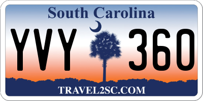 SC license plate YVY360