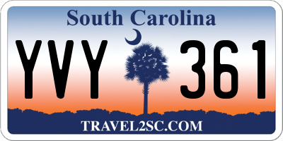 SC license plate YVY361