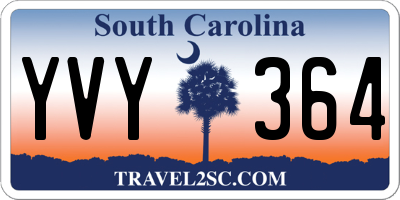 SC license plate YVY364