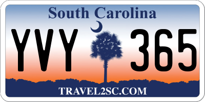 SC license plate YVY365