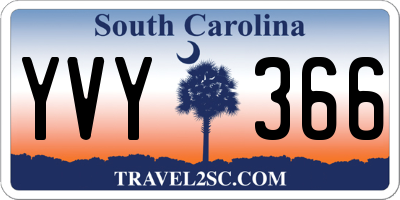 SC license plate YVY366