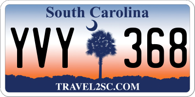 SC license plate YVY368
