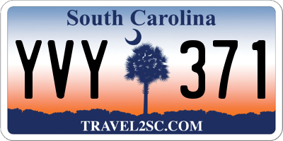SC license plate YVY371