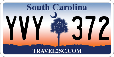 SC license plate YVY372