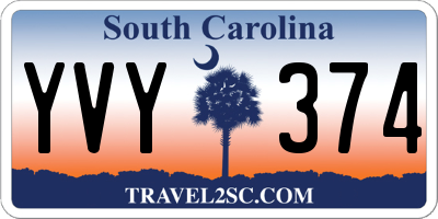 SC license plate YVY374