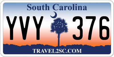 SC license plate YVY376