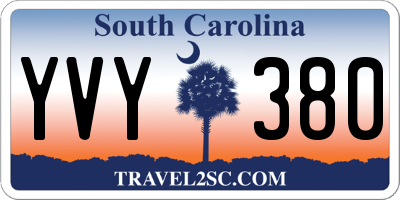SC license plate YVY380