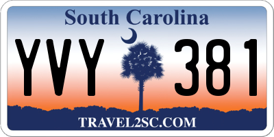 SC license plate YVY381